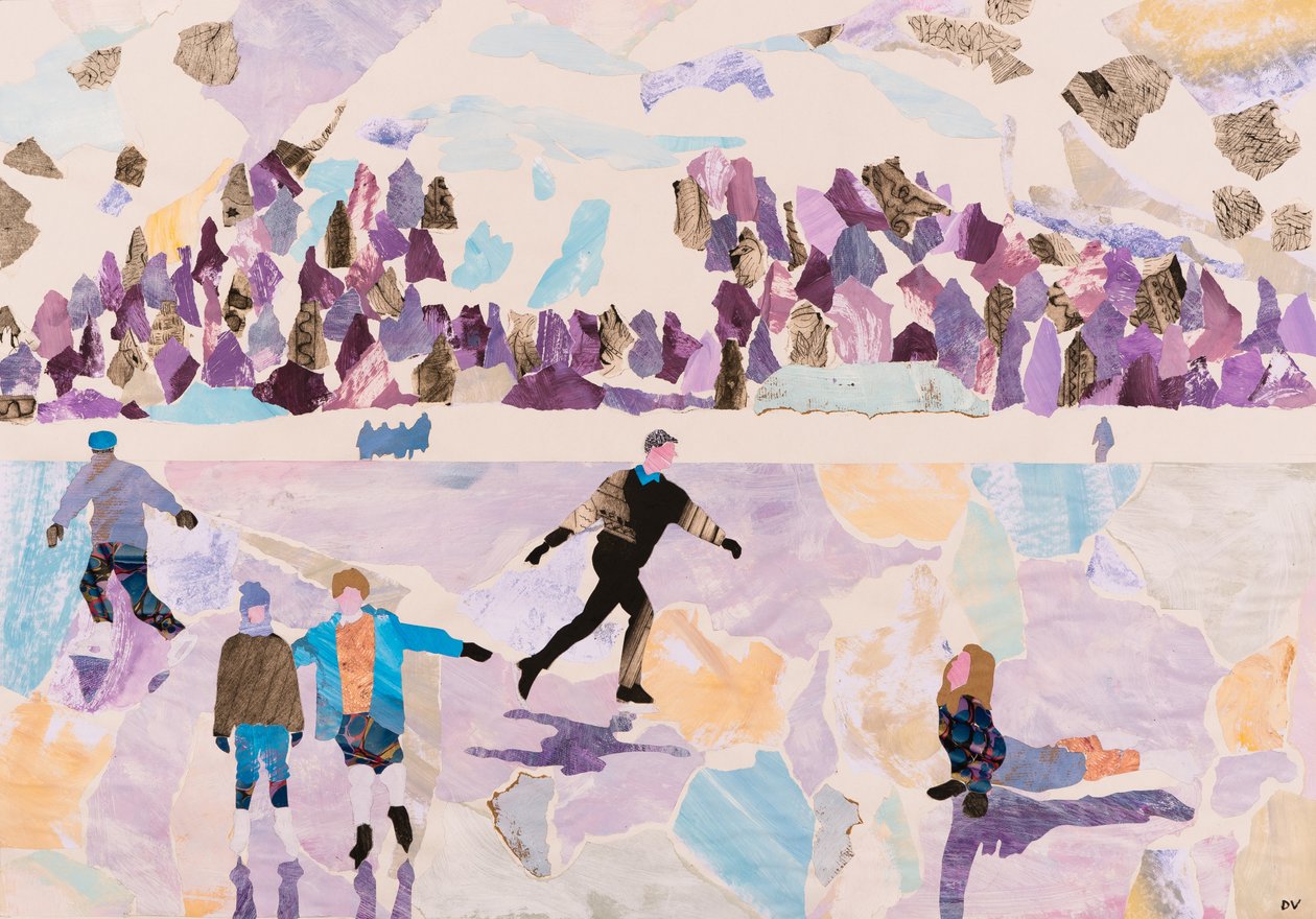 Skating en plein air, 2015 (collage) af Dione Verulam