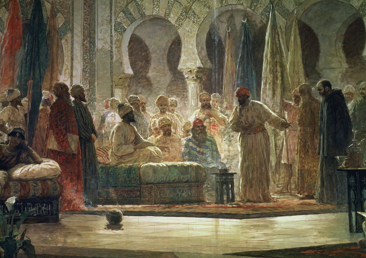 Abd al-Rahman III (891-961) Modtagelse af ambassadøren af Dionisio Baixeras Verdaguer