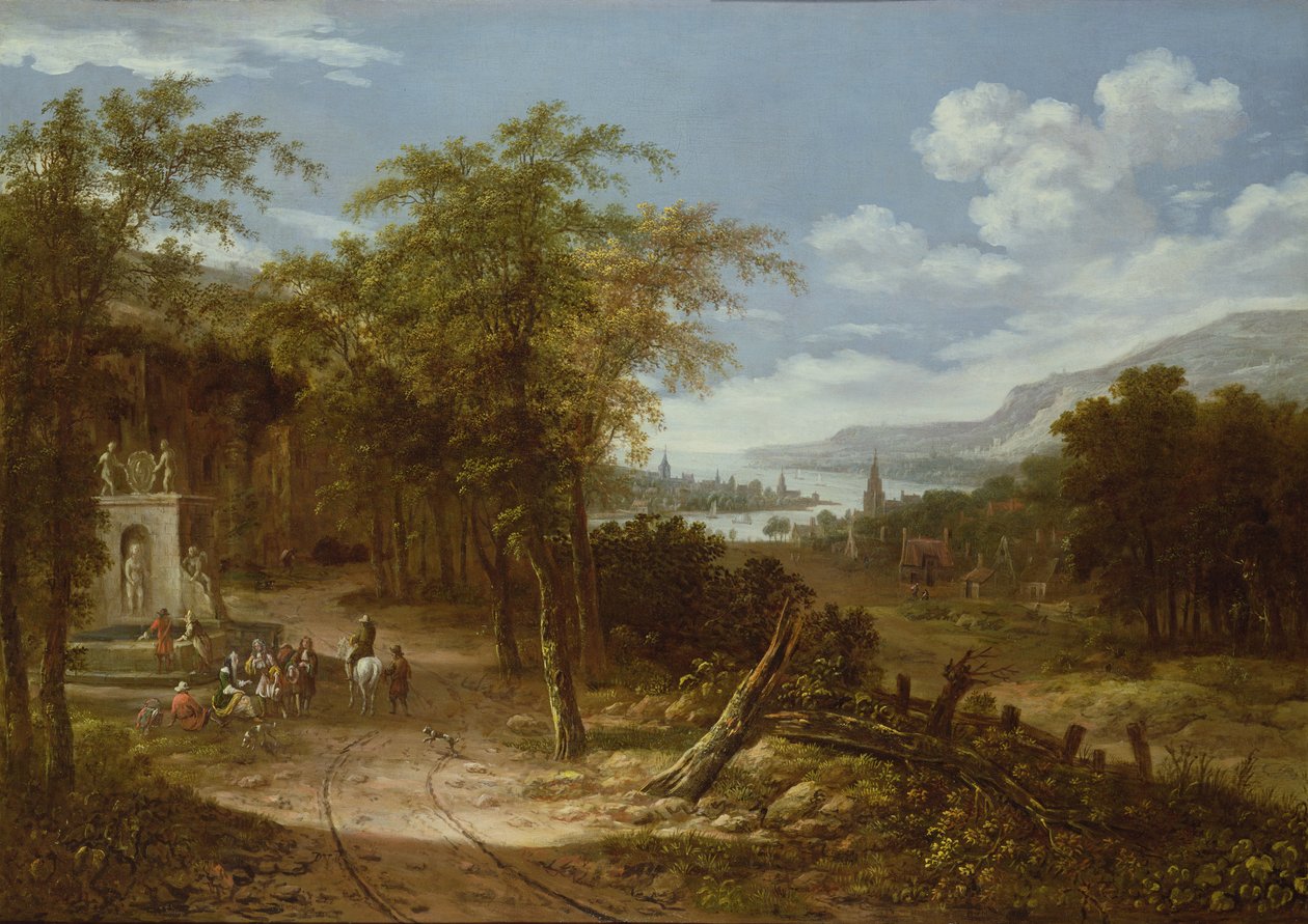 Skovklædt landskab, 1700-tallet af Dionys Verburgh