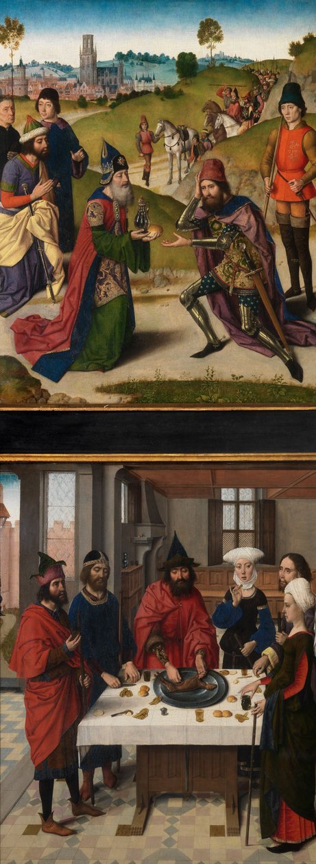 Detalje af det hellige sakraments altertavle, ca. 1464-68 (olie på panel) af Dirck Bouts