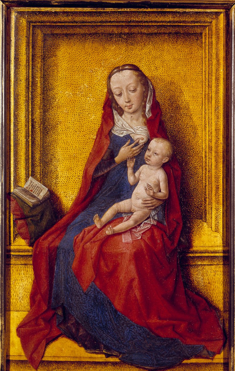 Vor Frue har barnet. Maleri deDirck (Dieric, Dirk) Buts the Old (den ældre) (1410-1475) af Dirck Bouts