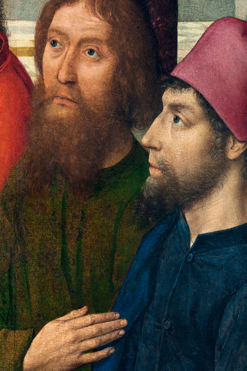 Sognekirke (Sankt Peter Sognekirke). maleri. Sidste aftensmad. Dirk Bouts. 1464-1468. Detalje. Central panel. af Dirck Bouts