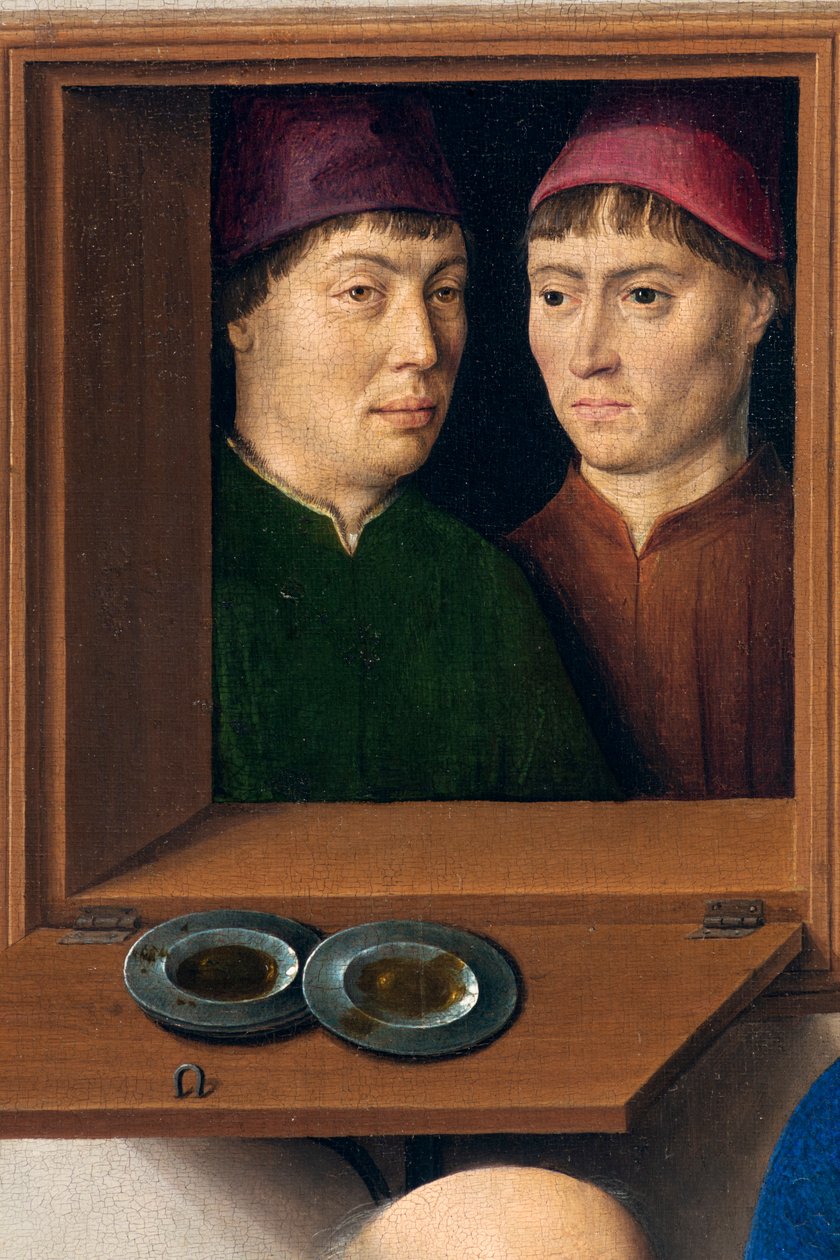 Sognekirke (Sankt Peter Sognekirke). maleri. Sidste aftensmad. Dirk Bouts. 1464-1468. Detalje. Central panel. af Dirck Bouts