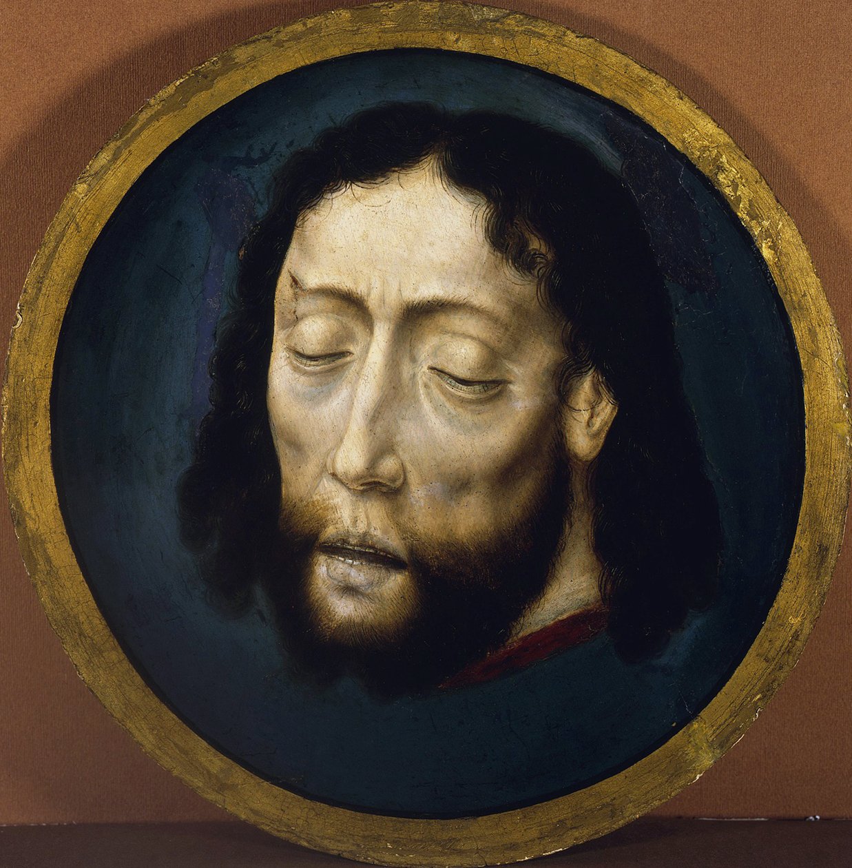 Johannes Døberens overhoved par Bouts, Dirk (1410/20-1475). Tempera på panel, størrelse: D 30,8 af Dirck Bouts