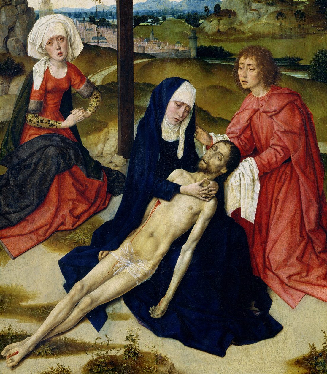 The Lamentation (detalje af 93895) af Dirck Bouts