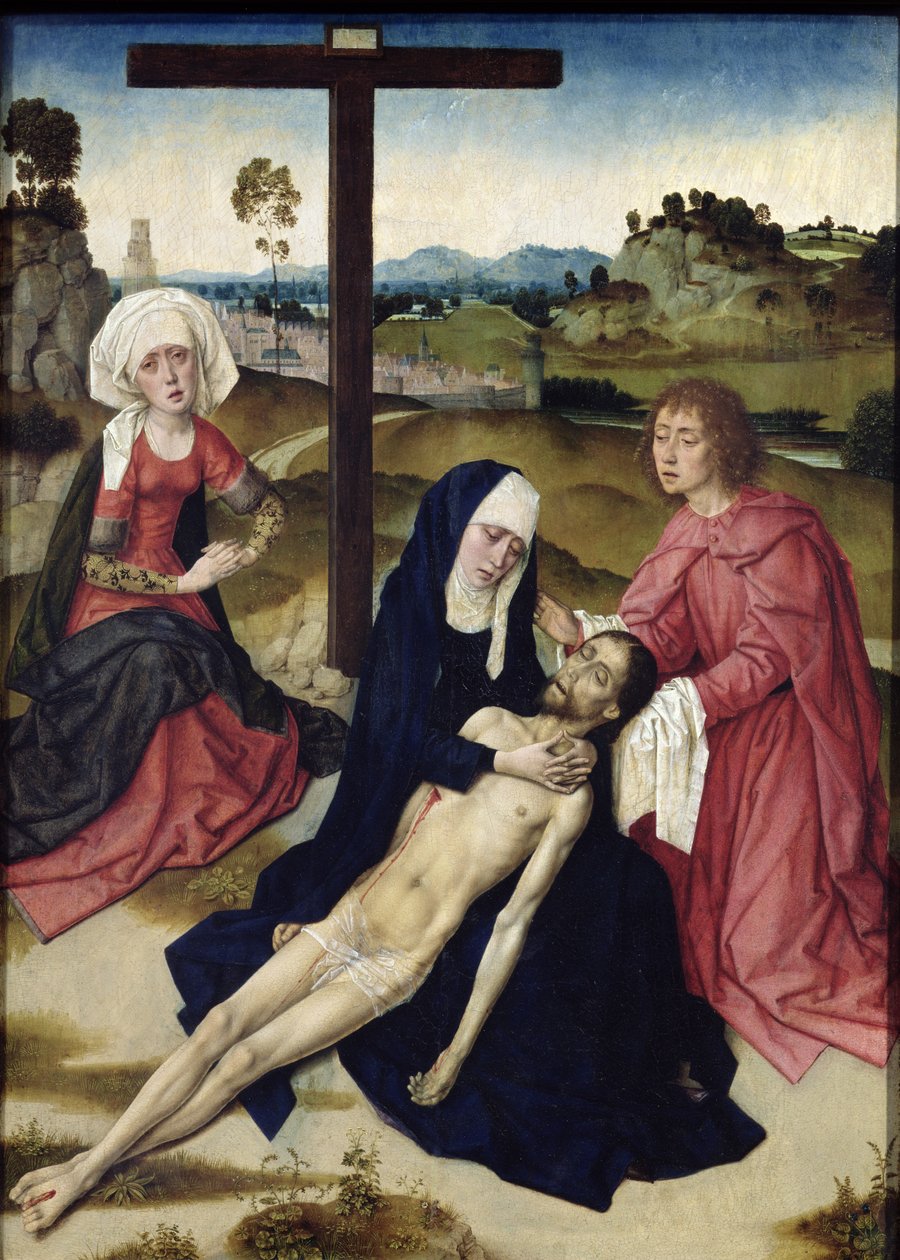 The Lamentation, ca. 1455-60 (olie på panel) af Dirck Bouts