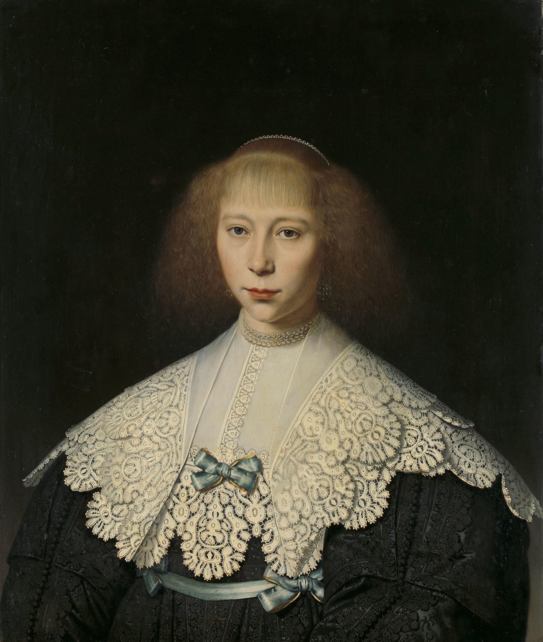Agatha Geelvinck (1617-38). Første hustru til Frederik Dircksz Alewijn af Dirck Dircksz. van Santvoort
