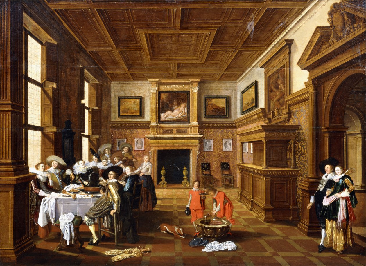 Et lystigt selskab i et indre, af Dirck Hals