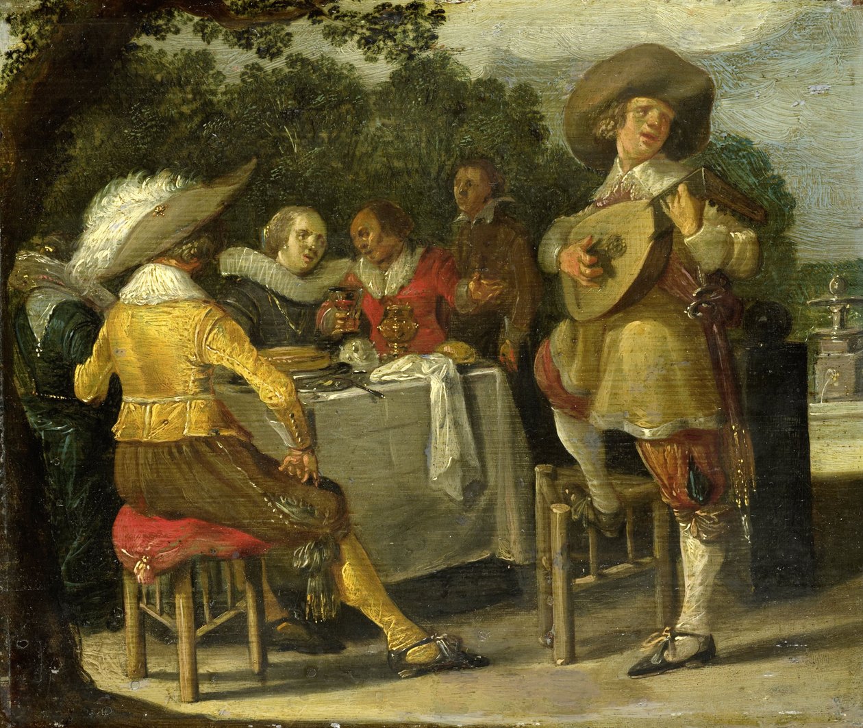 En udendørs fest, ca. 1620-30 af Dirck Hals