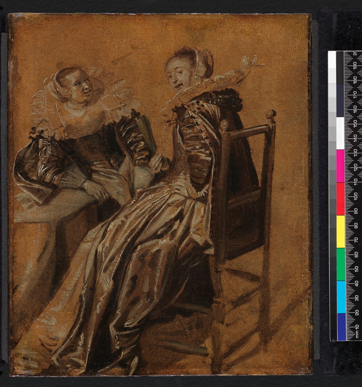 To damer siddende ved et bord, 1625-1628 af Dirck Hals
