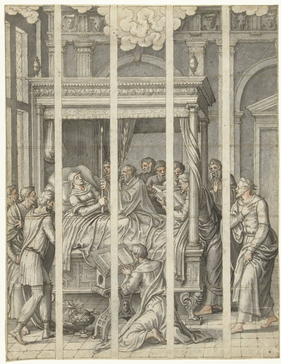 Jomfru Marias død af Dirck Pietersz. Crabeth