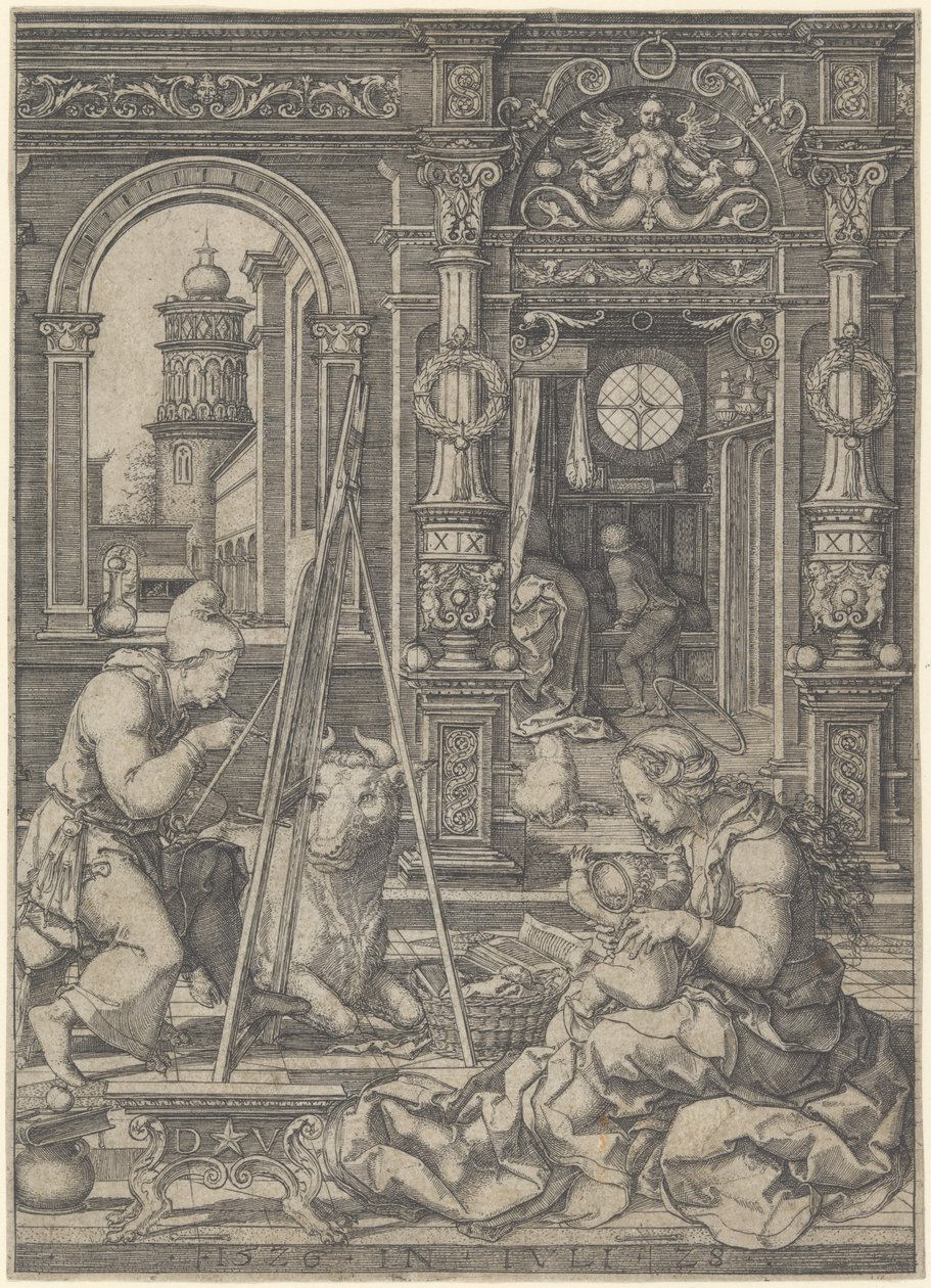 Sankt Lukas maler jomfruen, 1526. af Dirck Vellert