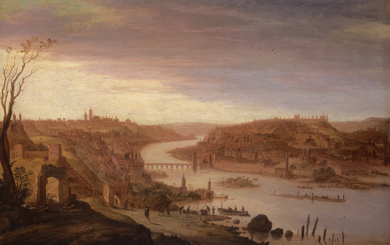 Panoramaudsigt over Prag (restaureret version, se også 52796) af Dirck Verhaert