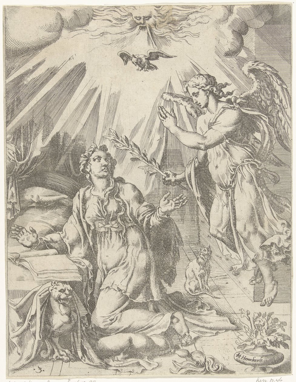 Bebudelse Menneskehedens fald og forløsning gennem Kristi liv og lidenskab (serietitel) af Dirck Volckertsz. Coornhert (attributed to)