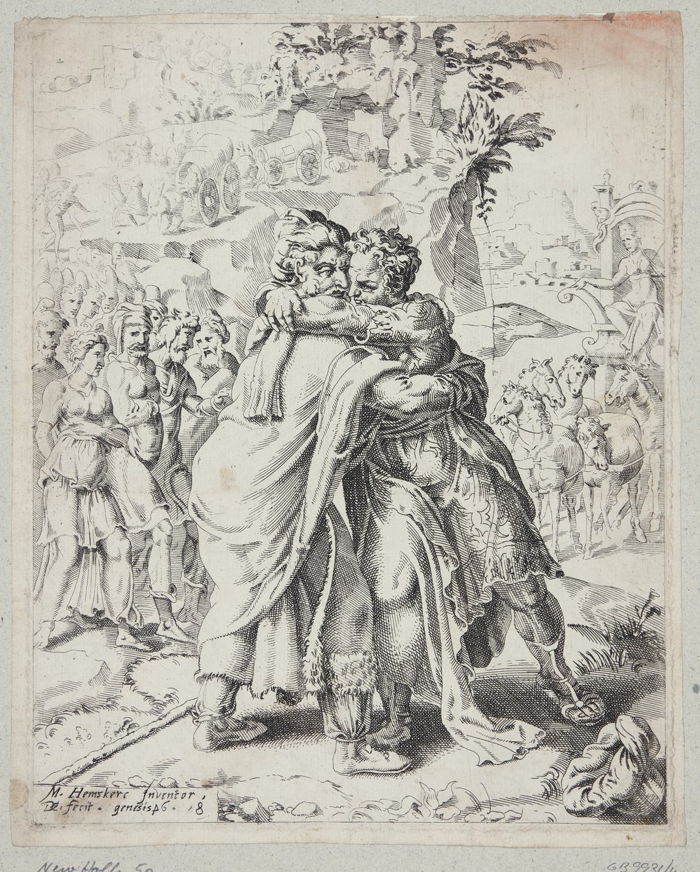 Joseph omfavner sin far af Dirck Volckertsz. Coornhert