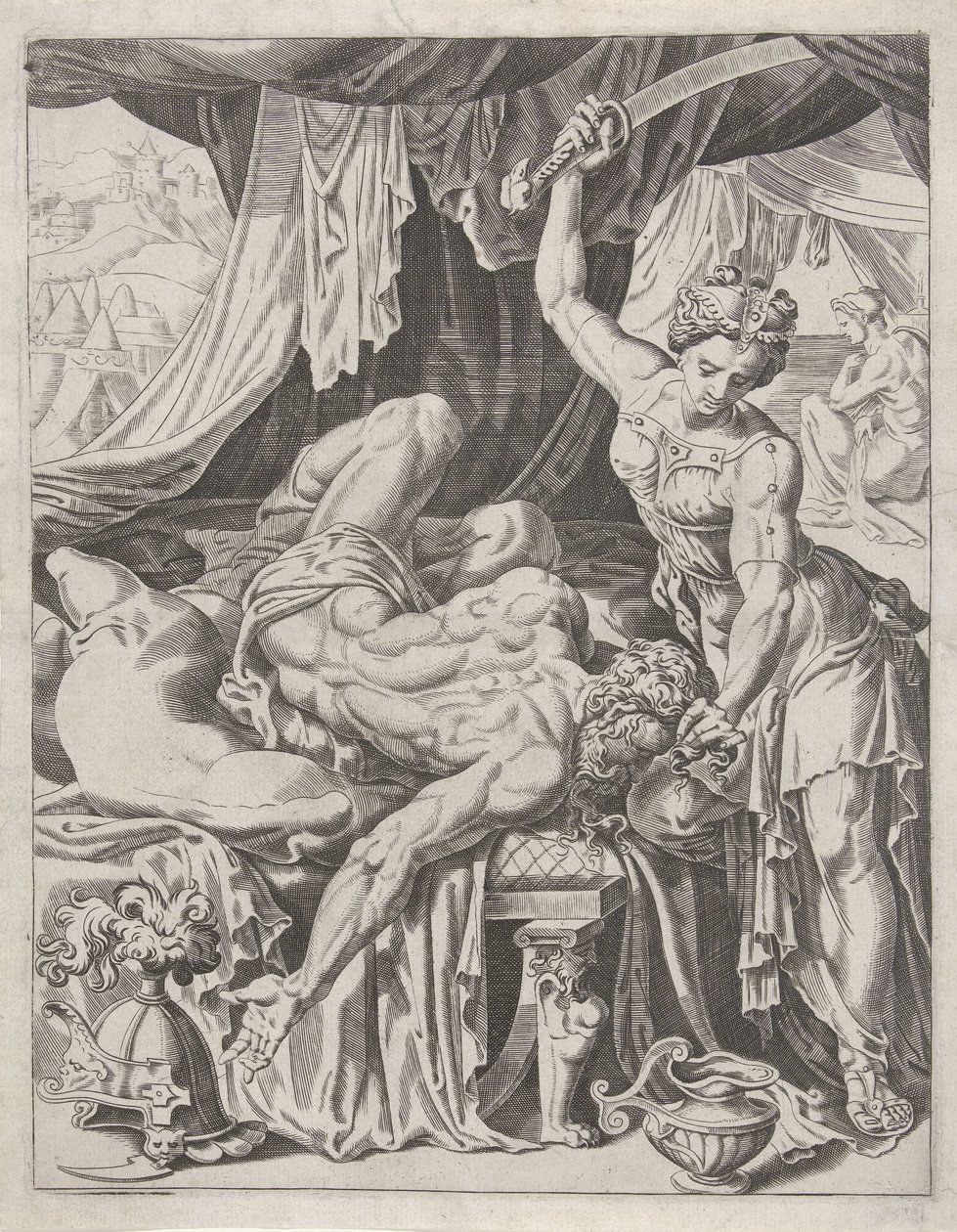 Judith skærer Holofernes hoved af Kvindelister (serietitel) af Dirck Volckertsz. Coornhert