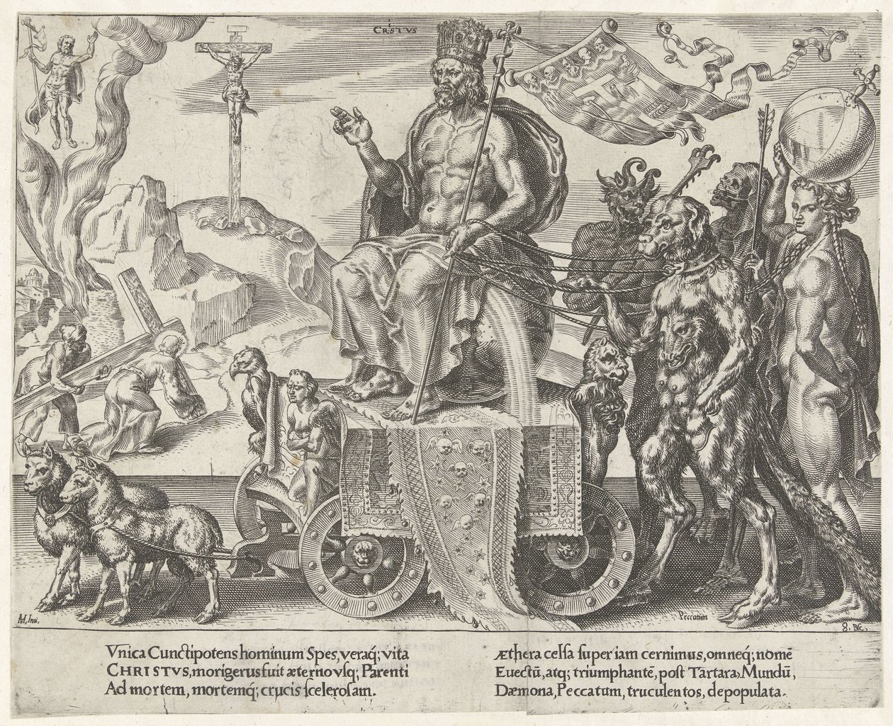 Kristi triumf Triumph of Patience (serietitel) Patientiae Trivmphvs (serietitel) af Dirck Volckertsz. Coornhert