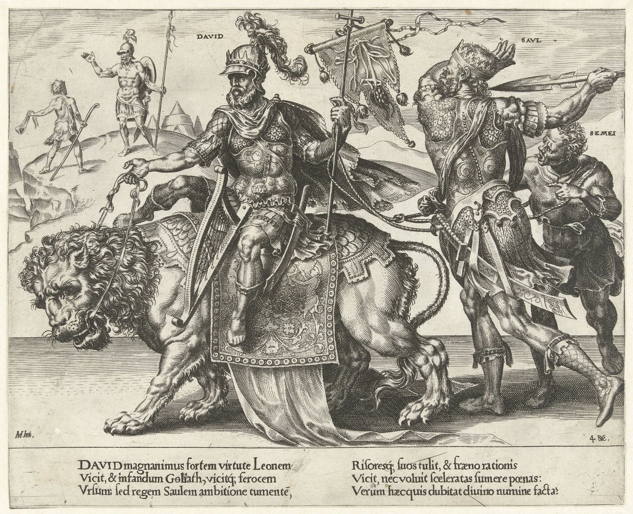 Davids triumf Triumph of Patience (serietitel) Patientiae Trivmphvs (serietitel) af Dirck Volckertsz. Coornhert