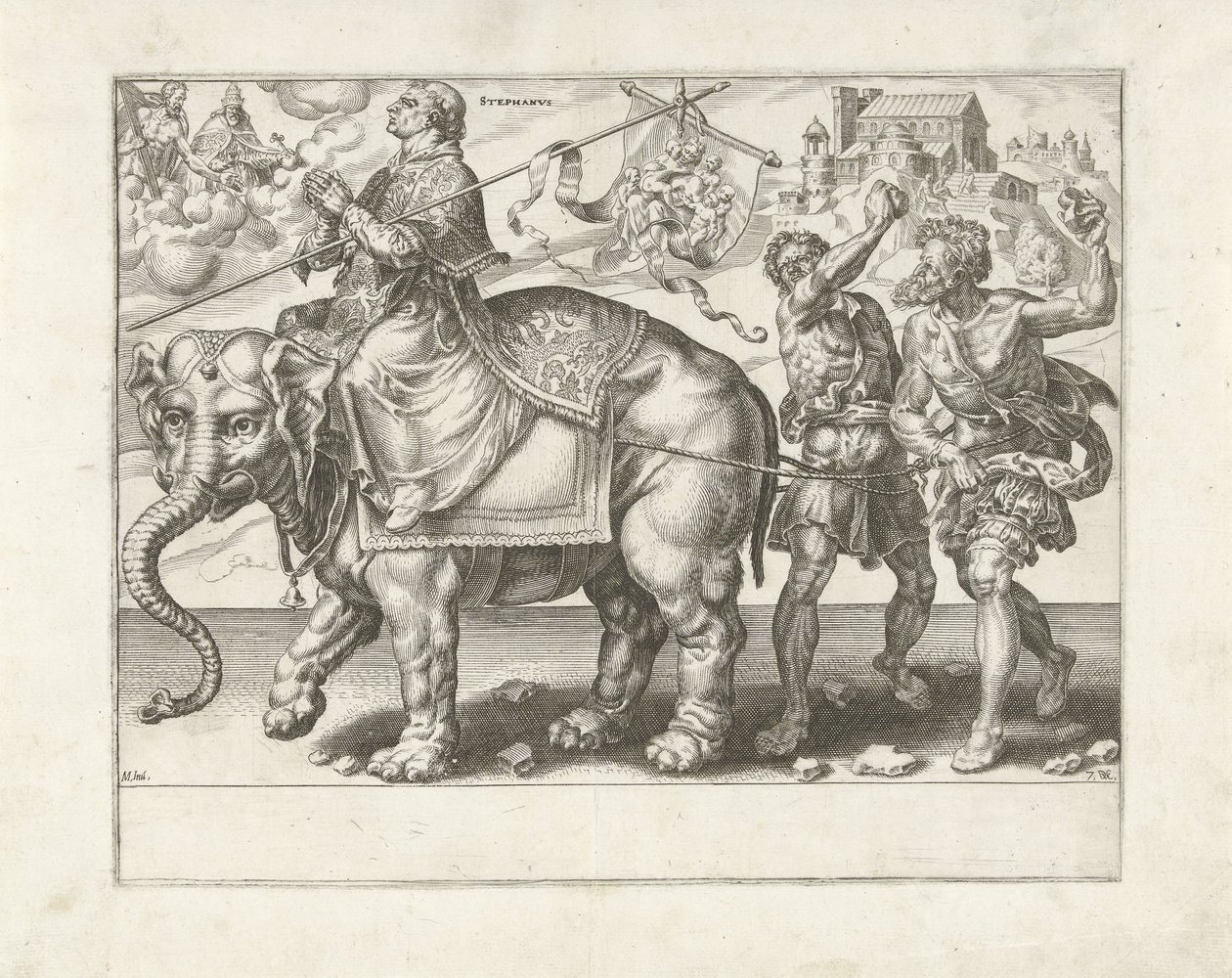 Stephens triumf Triumph of Patience (serietitel) Patientiae Trivmphvs (serietitel) af Dirck Volckertsz. Coornhert