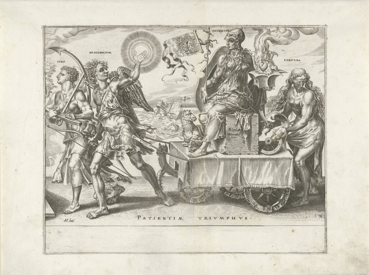 Tålmodighedens triumf (Patientia) Triumph of Patience (serietitel) Patientiae Trivmphvs (serietitel) af Dirck Volckertsz. Coornhert