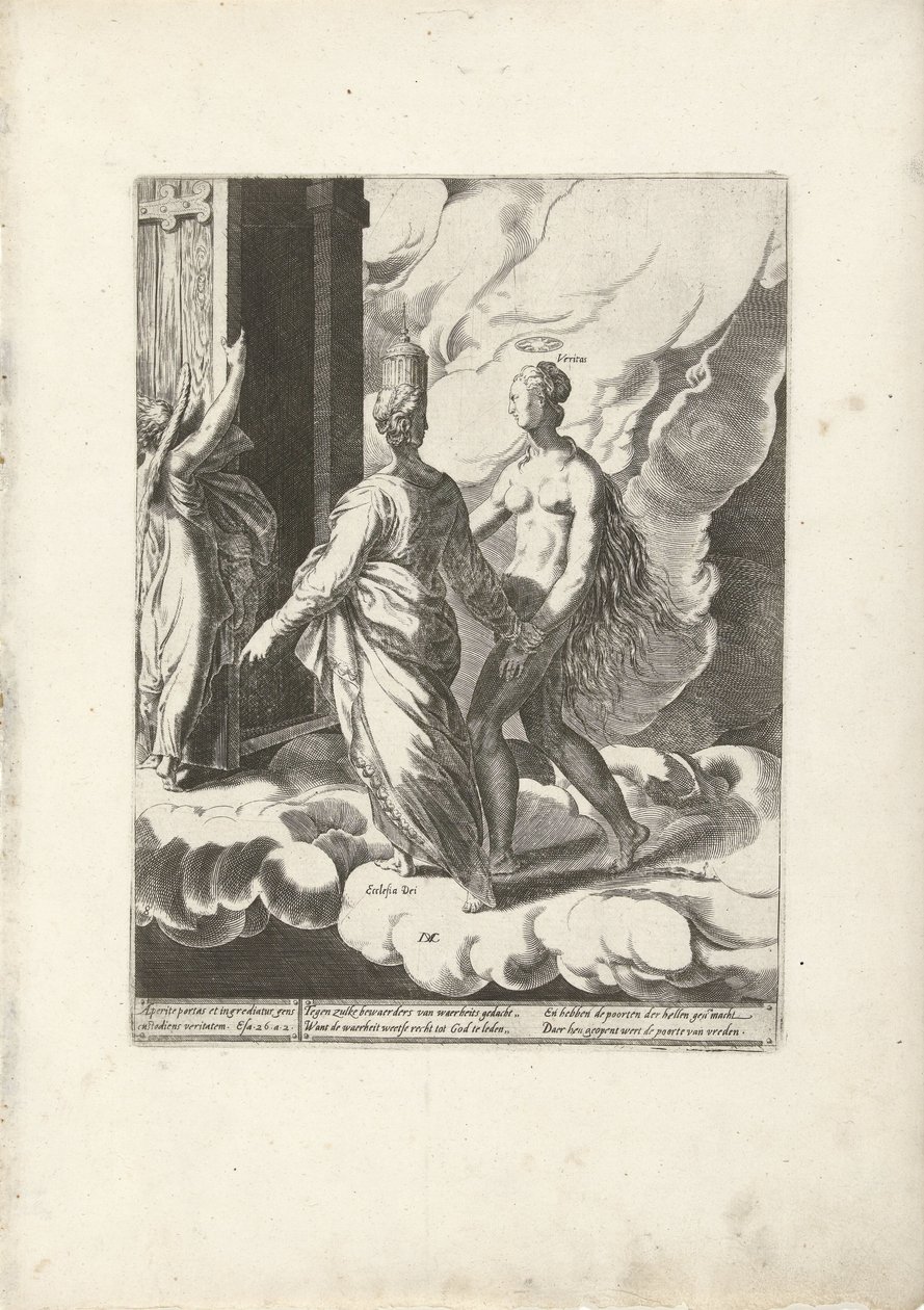 Himlen er åben for Guds sande kirke Triumph of Truth (serietitel) af Dirck Volckertsz. Coornhert