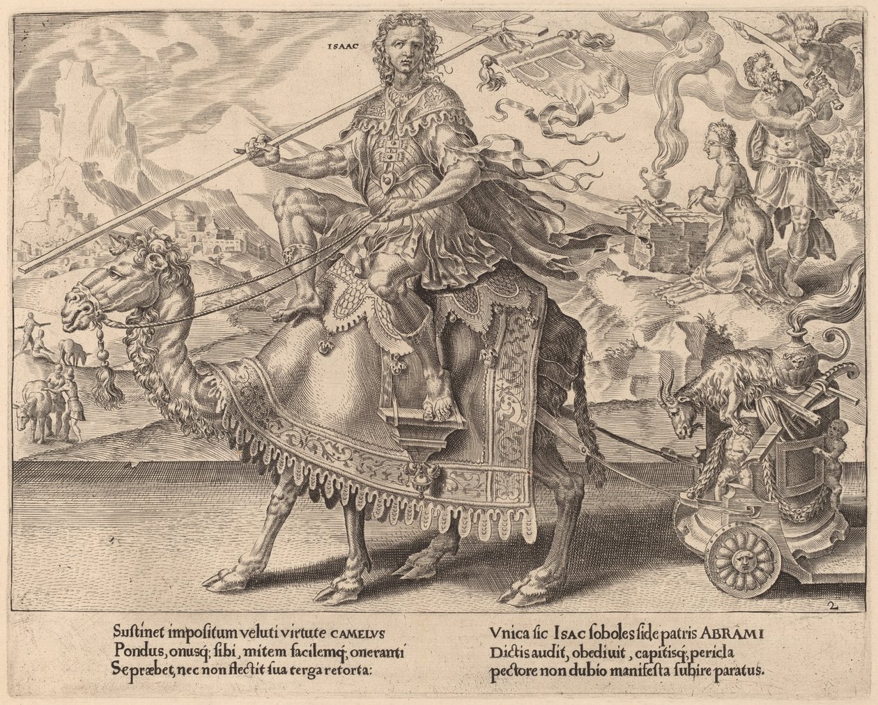 Isaks triumf af Dirck Volckertz Coornhert after Maerten van Heemskerck