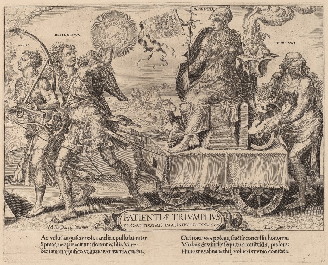 Tålmodighedens triumf af Dirck Volckertz Coornhert after Maerten van Heemskerck