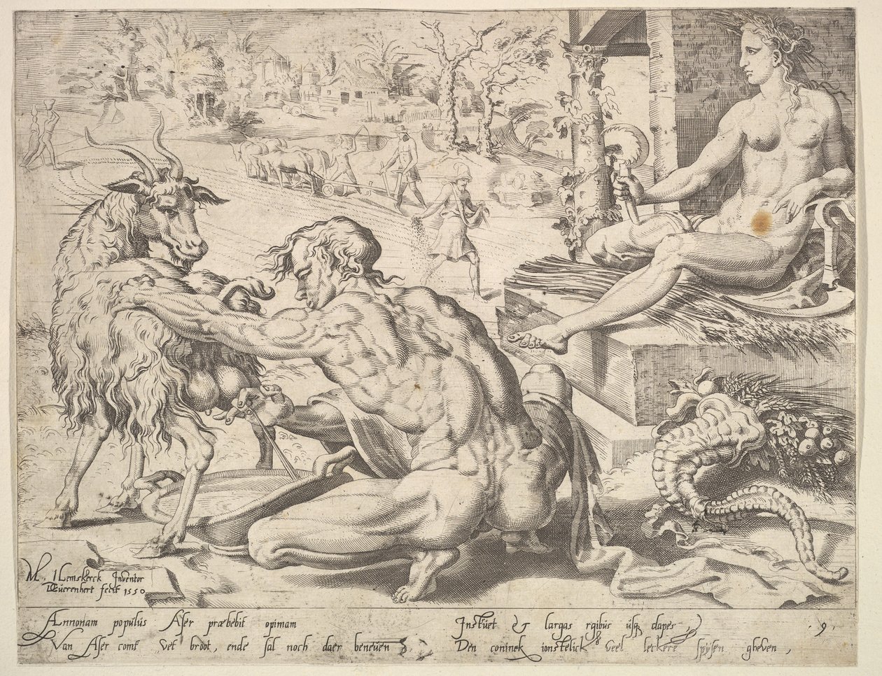 Asher, fra serien De tolv patriarker, 1550. af Dirck Volkertsen Coornhert