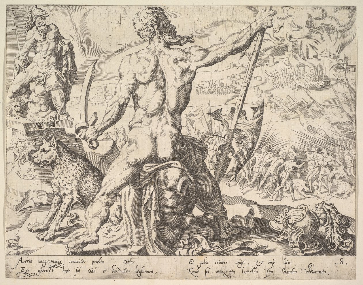 Gad, fra serien De tolv patriarker, 1550. af Dirck Volkertsen Coornhert