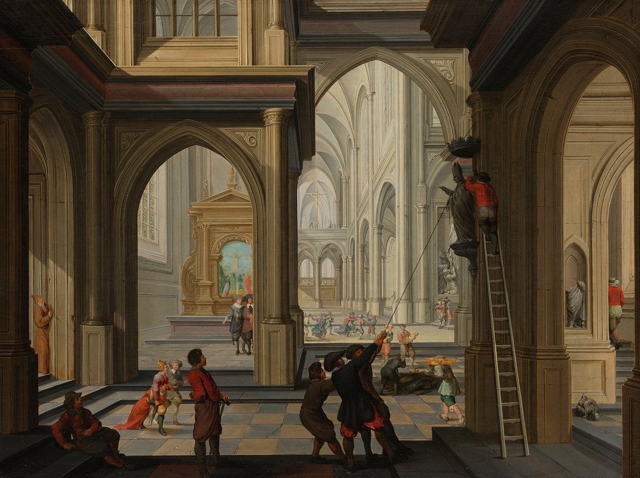 Ikonoklaster i en kirke af Dirk van Delen
