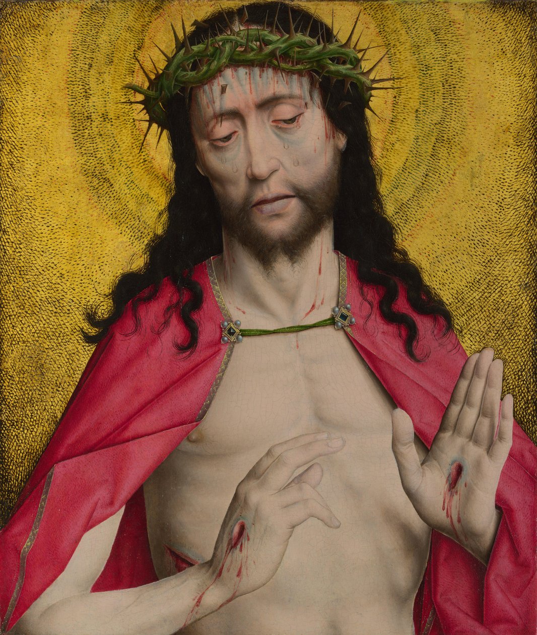 Kristus kronet med torne, ca 1470 af Dirk Bouts