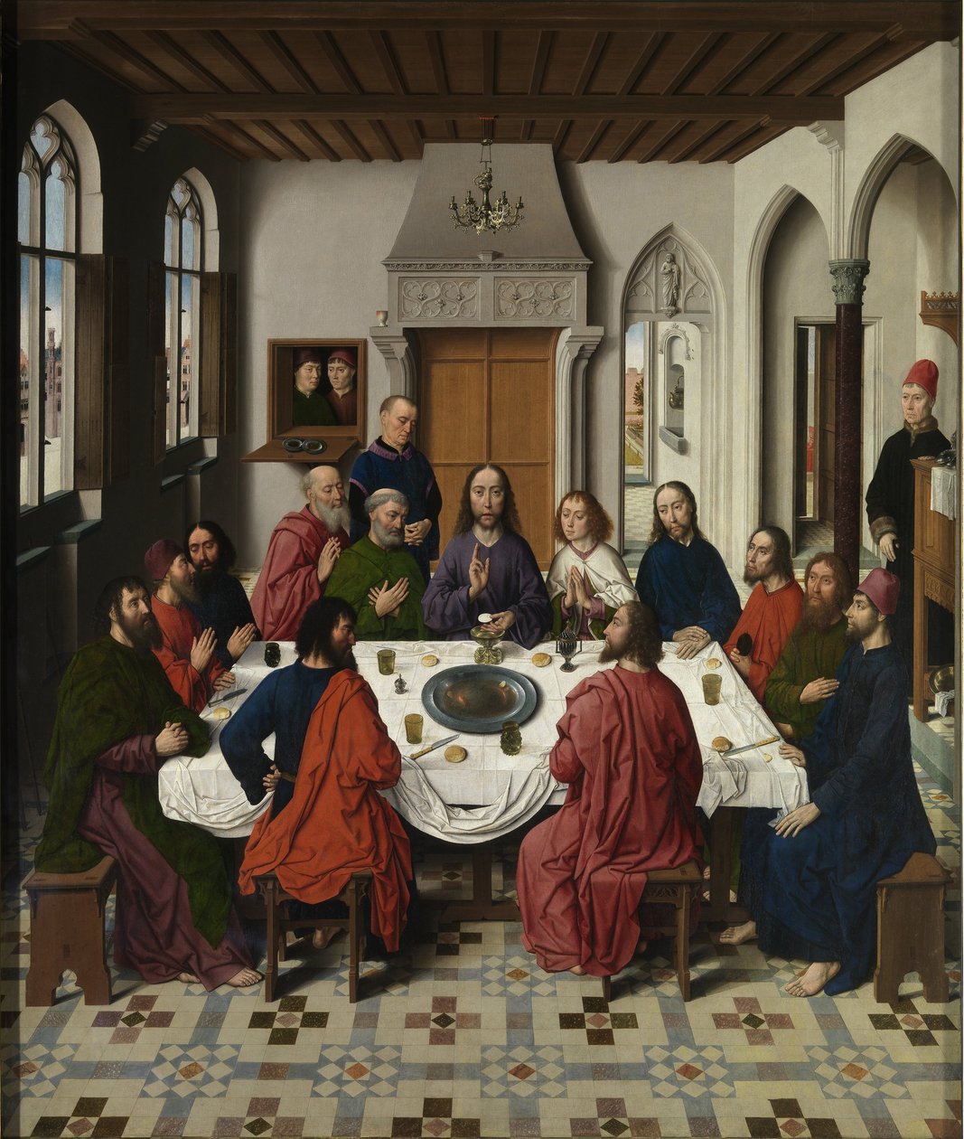 Den sidste nadver altertavle midterpanel, 1464-1468 af Dirk Bouts