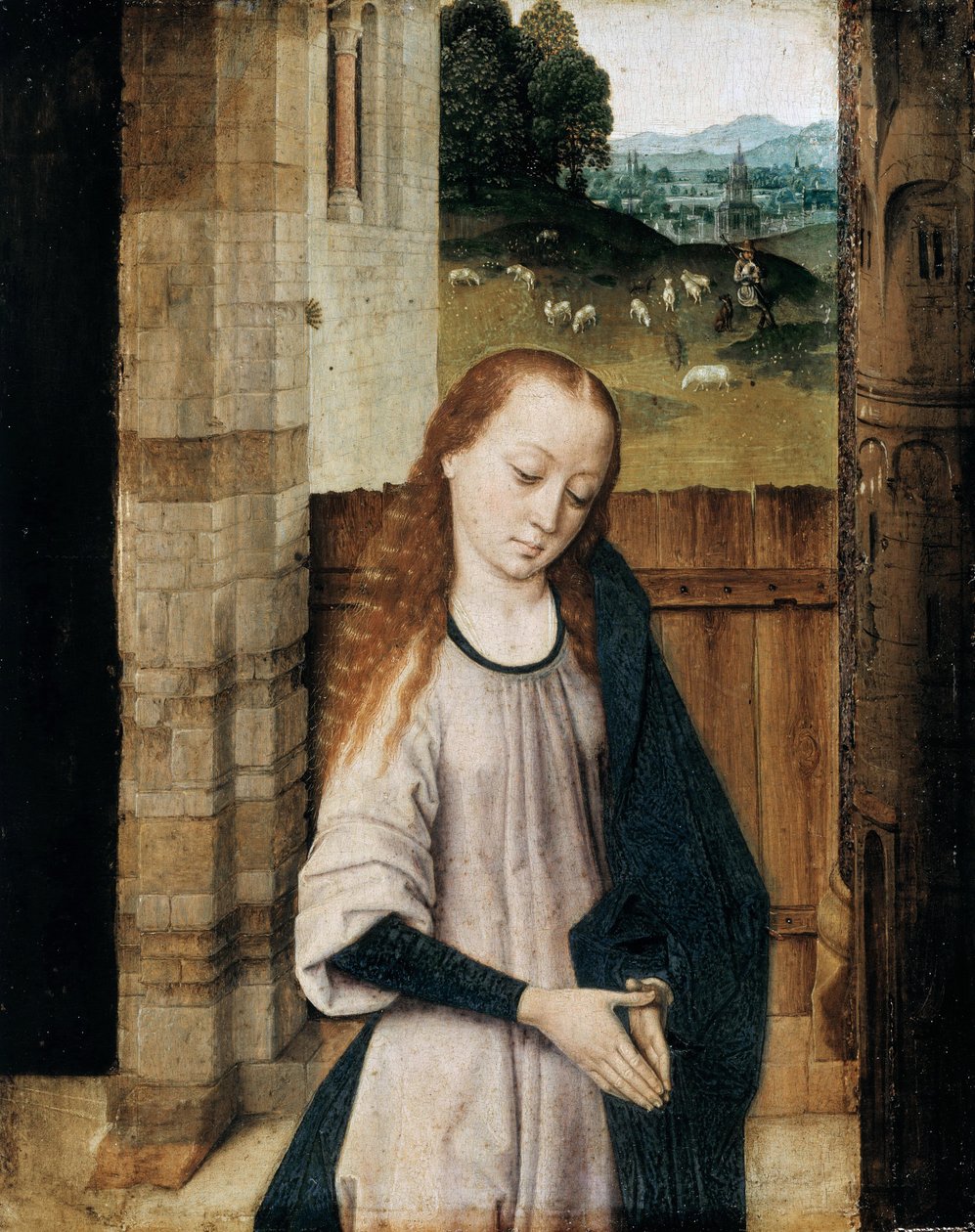 Jomfru i tilbedelse, 1400-tallet af Dirk Bouts