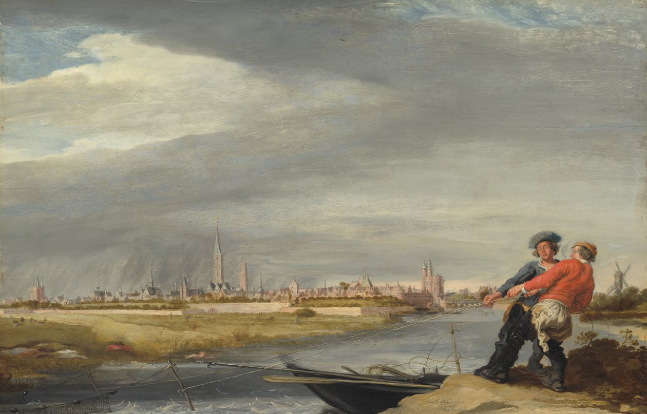 Hauling the Net, 1663. af Dirk Hardenstein