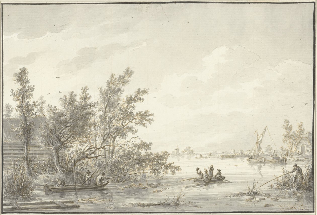 Flodlandskab af Dirk Langendijk