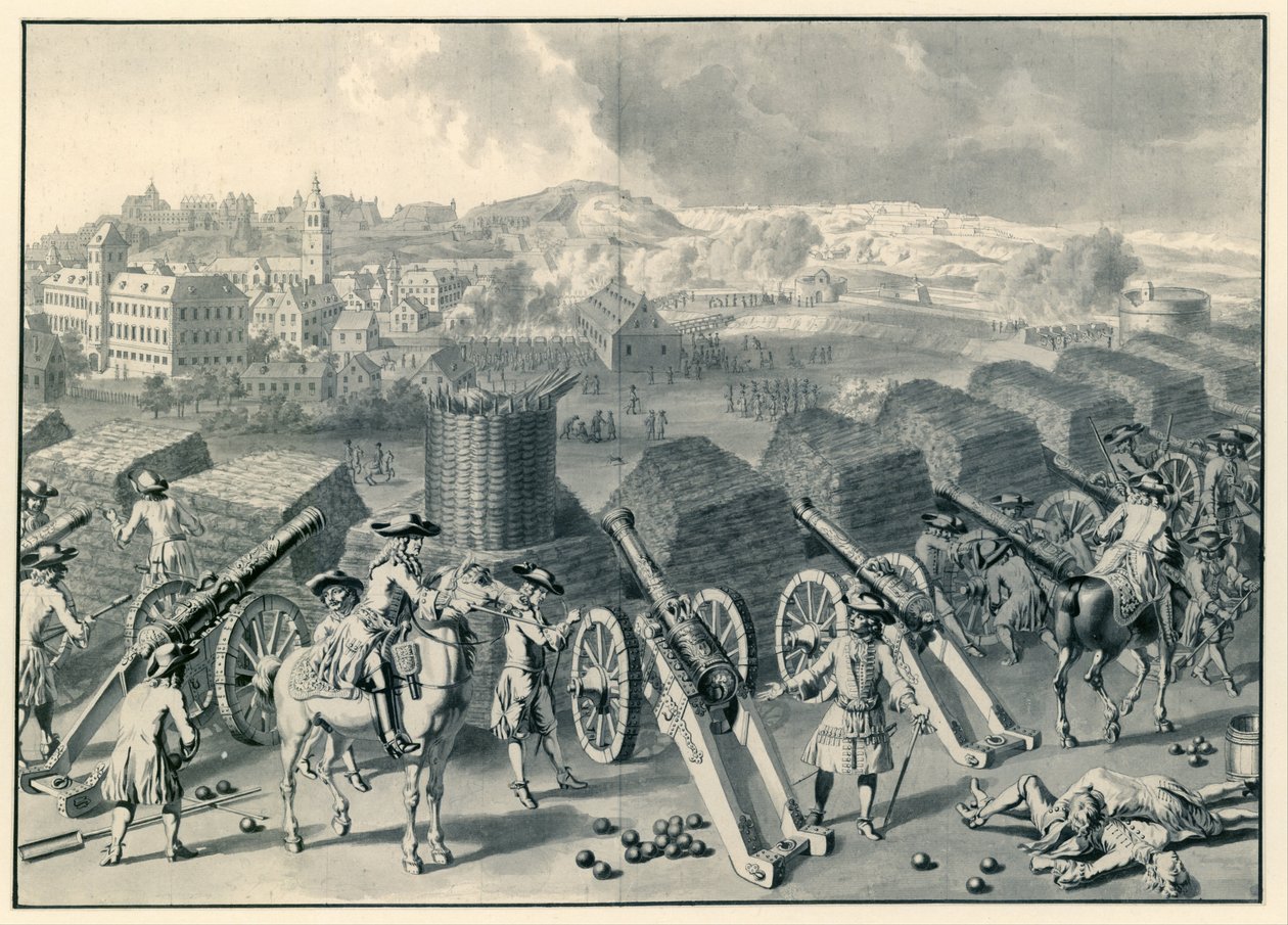 Udsigt over Namur fra nord under belejringen af 1695 af Dirk Maas (possibly)