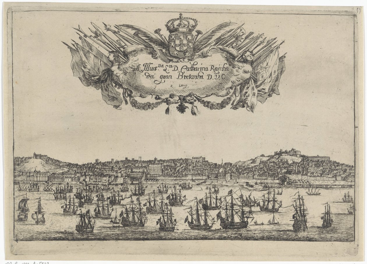 Udsigt over byen og havnen i Lissabon Udsigt over Lissabon (serietitel) af Dirk Stoop
