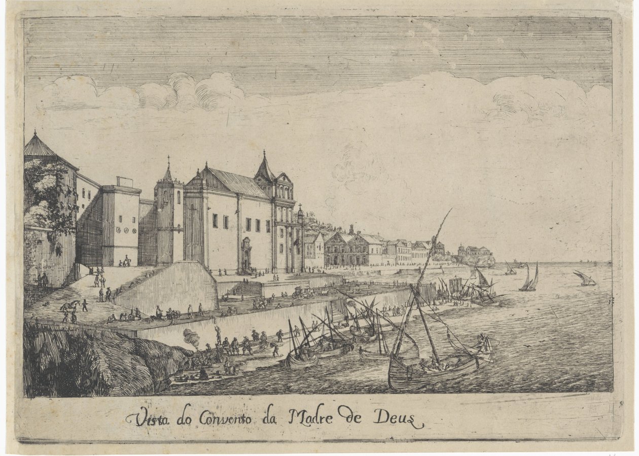 Udsigt over Guds Moders kloster i Lissabon Vista do Convento da Madre de Deus (titel på objekt) Udsigt over Lissabon (serietitel) af Dirk Stoop