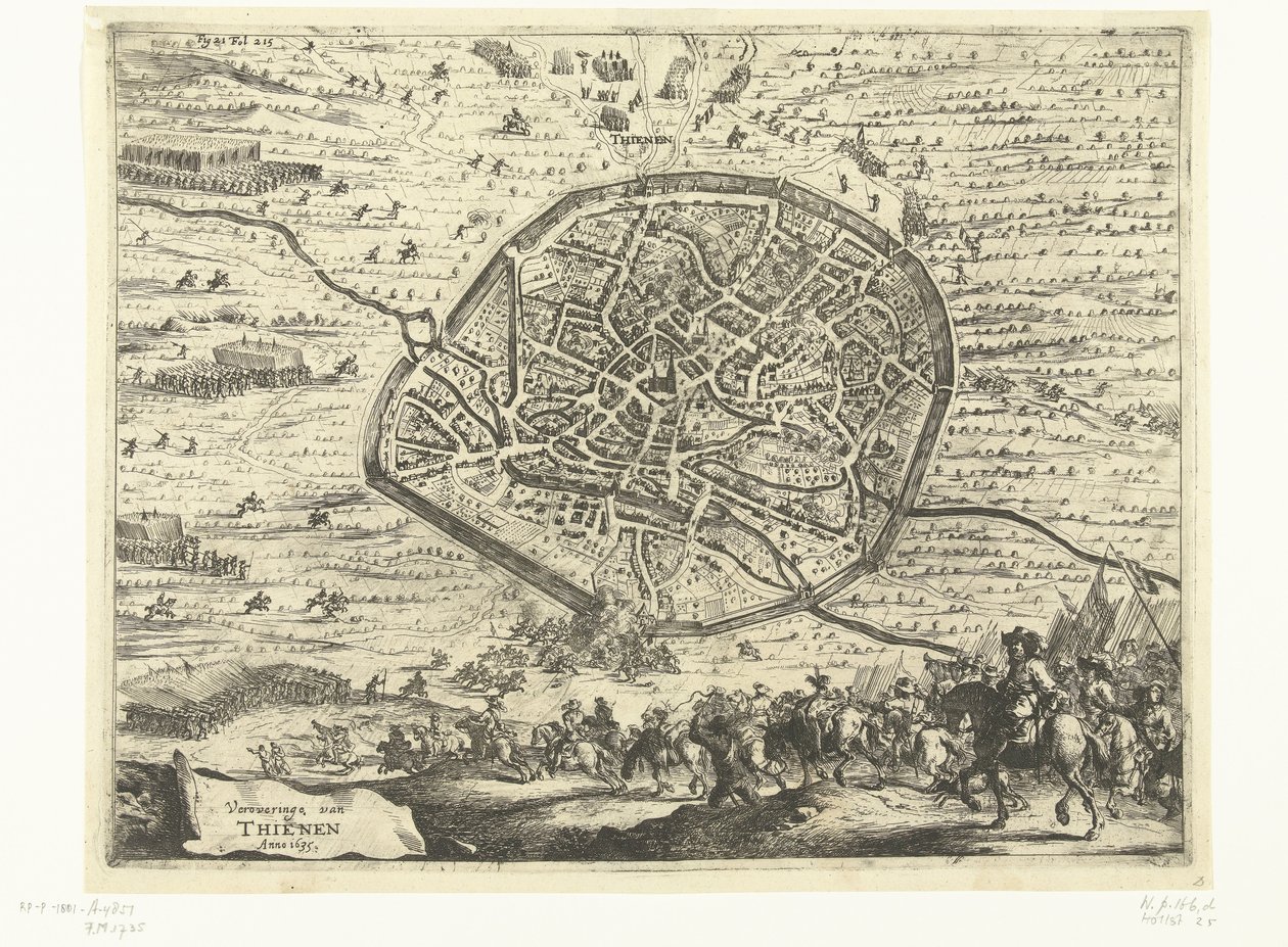 Erobring af Tienen, 1635 Erobring af Thienen Anno 1635 (titel på objekt) af Dirk Stoop