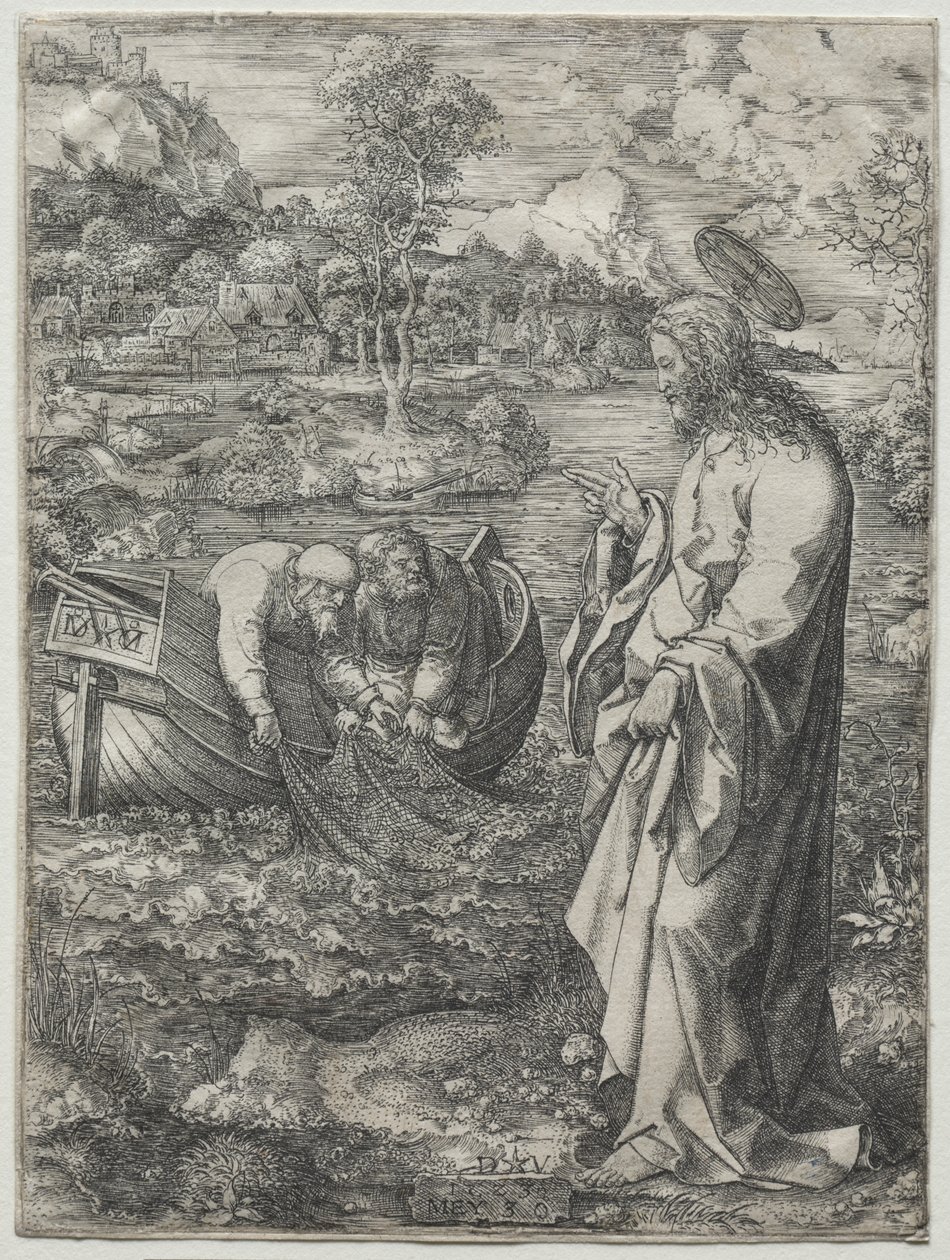 Jesus kalder til Sankt Peter og Sankt Andreas af Dirk Vellert