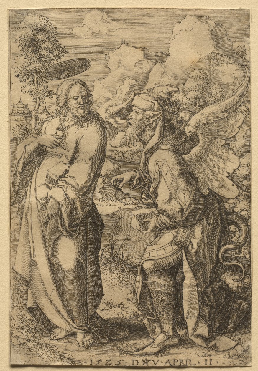 Kristi fristelse, 1525. af Dirk Vellert