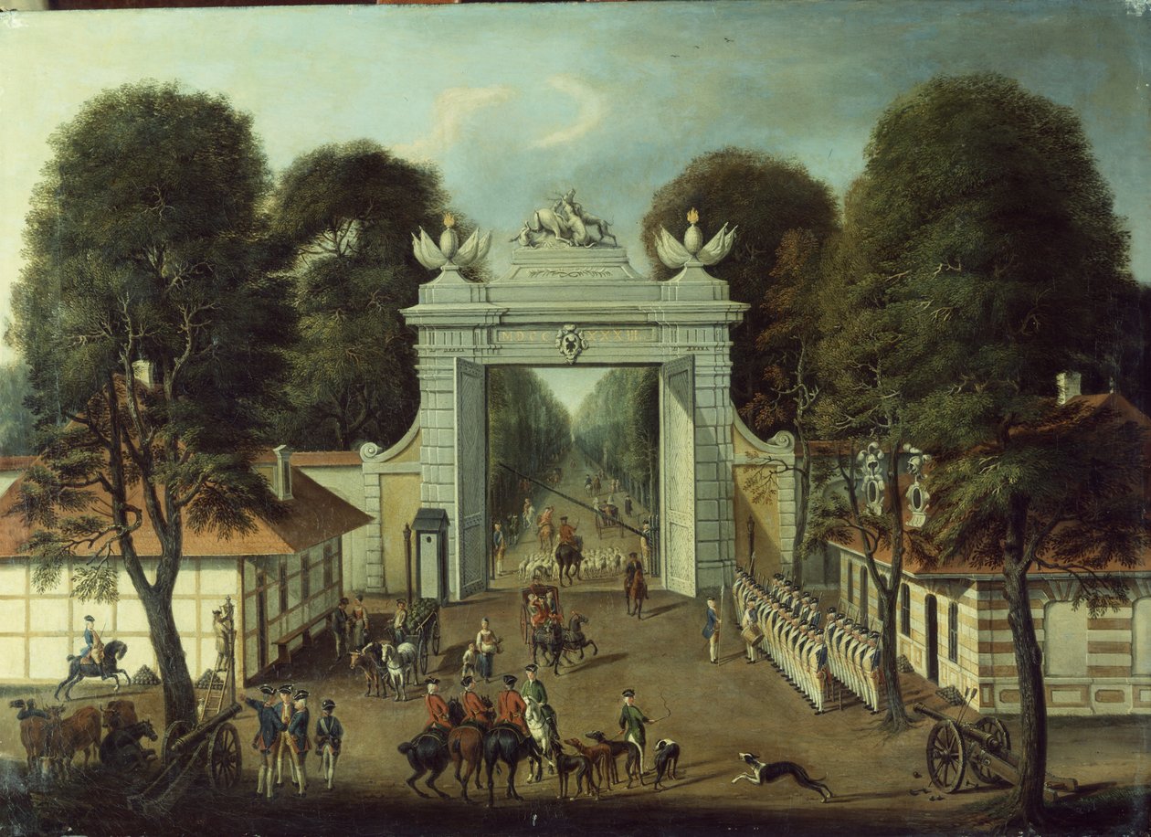 Jagtslot i Potsdam, ca. 1735 af Dismar Degen