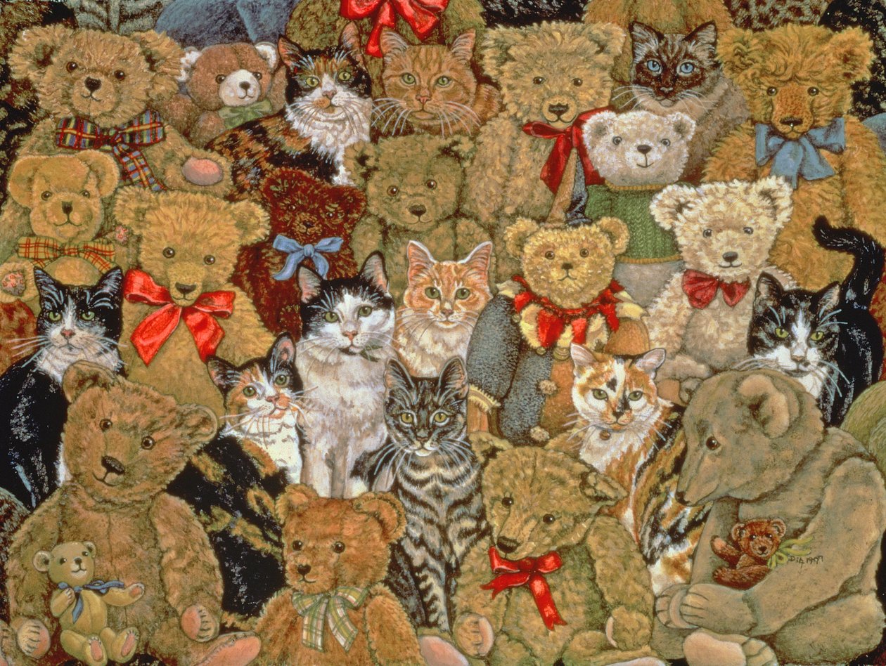 Tedcats, 1997 (akryl på panel) af Ditz