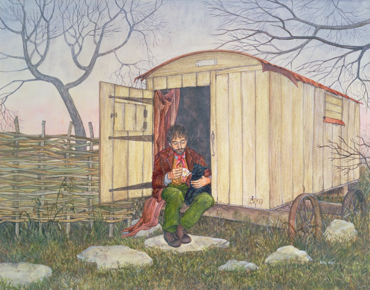 Hyrdernes hytte, fra langt fra den gale skare, af Thomas Hardy af Ditz