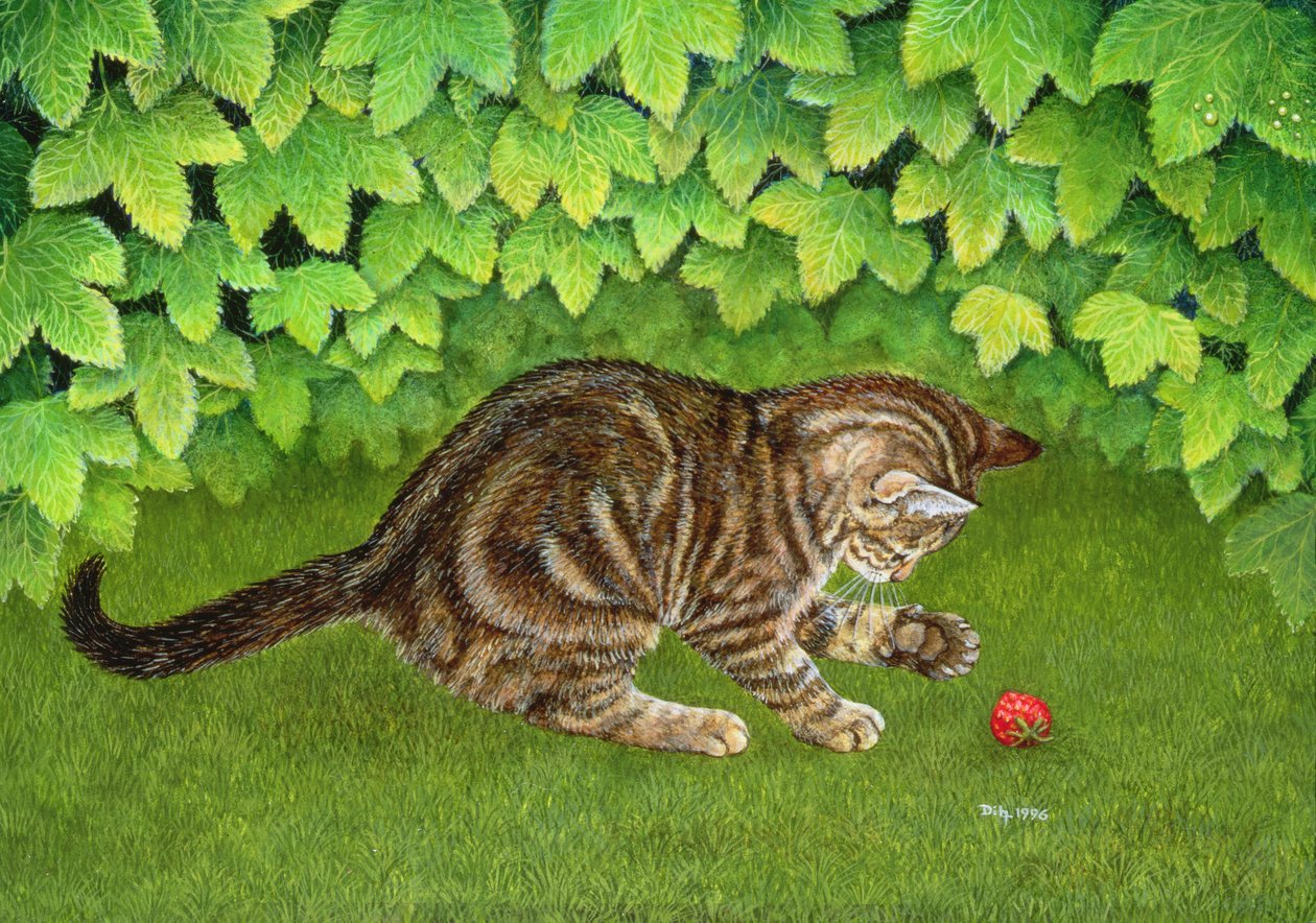 The Strawberry-Kitten, 1996 (akryl på panel) af Ditz