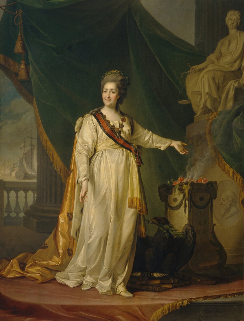 Catherine II som lovgiver i retfærdighedsgudindens tempel, 1783 af Dmitri Grigorievich Levitsky