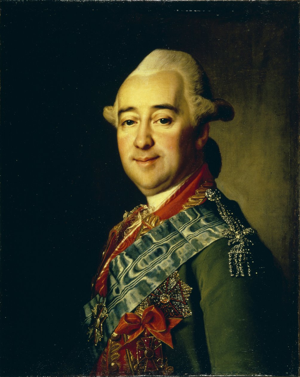 Portræt af general Mikhail Krechetnikov 1729-1793, 1770p af Dmitri Grigorievich Levitsky