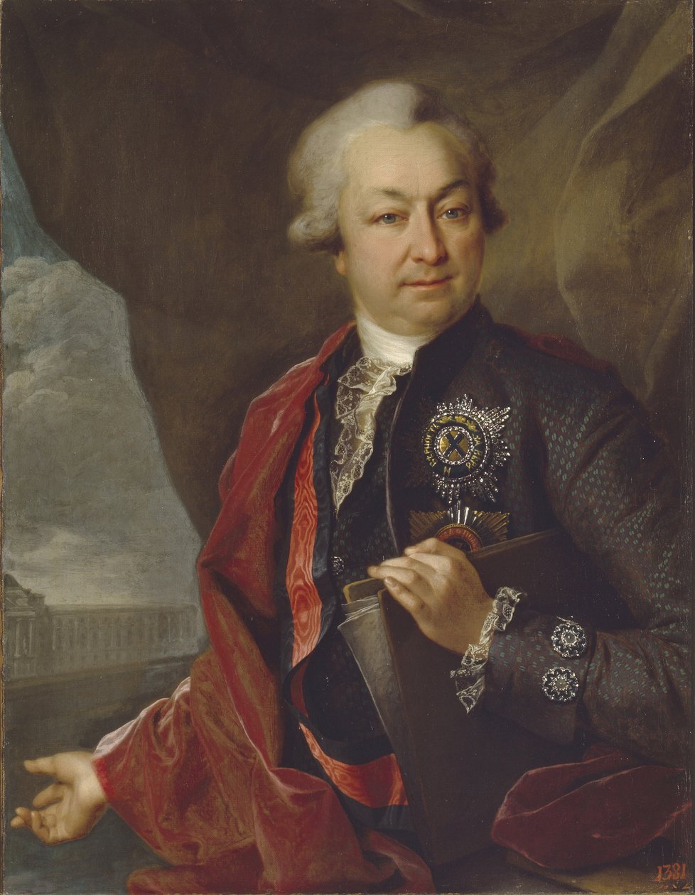 Portræt af The Gant Ivan Ivanovich Shunvalov 18-19, 190 af Dmitri Grigorievich Levitsky