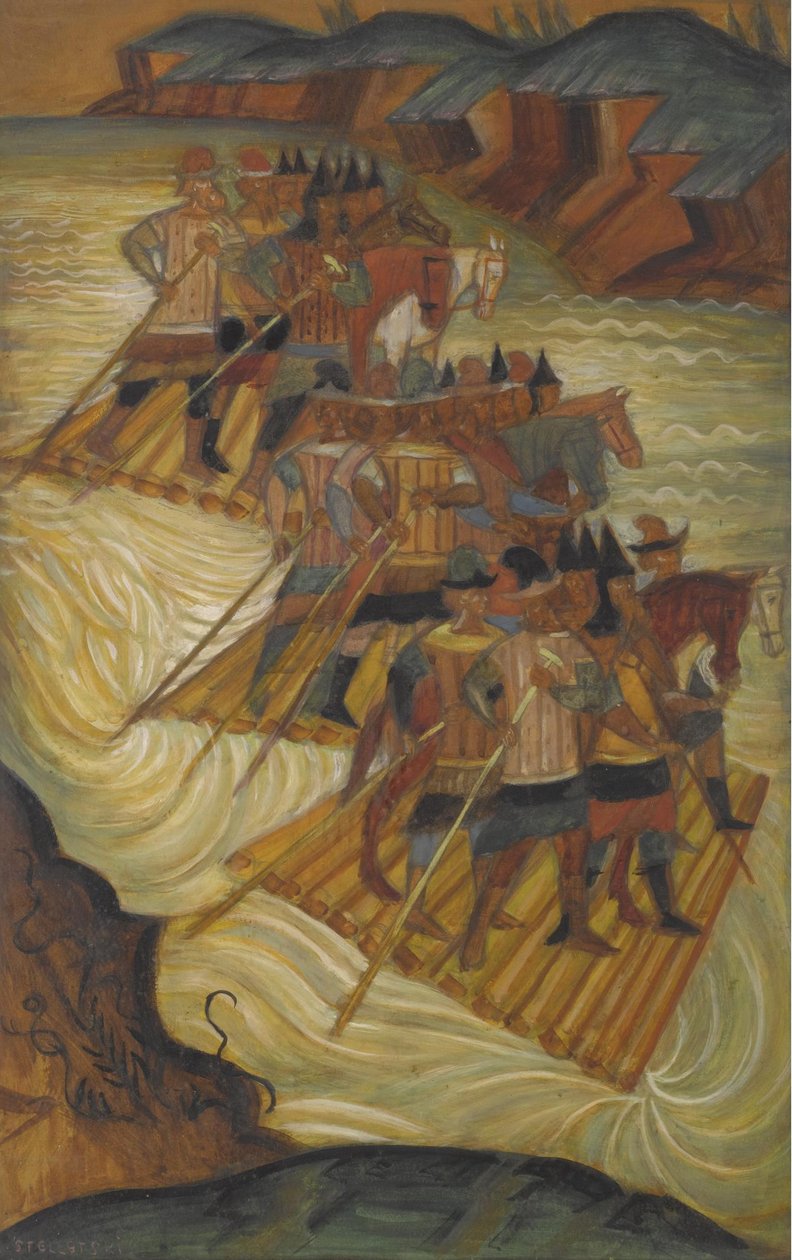 Krydser floden af Dmitri Semyonovich Stelletsky