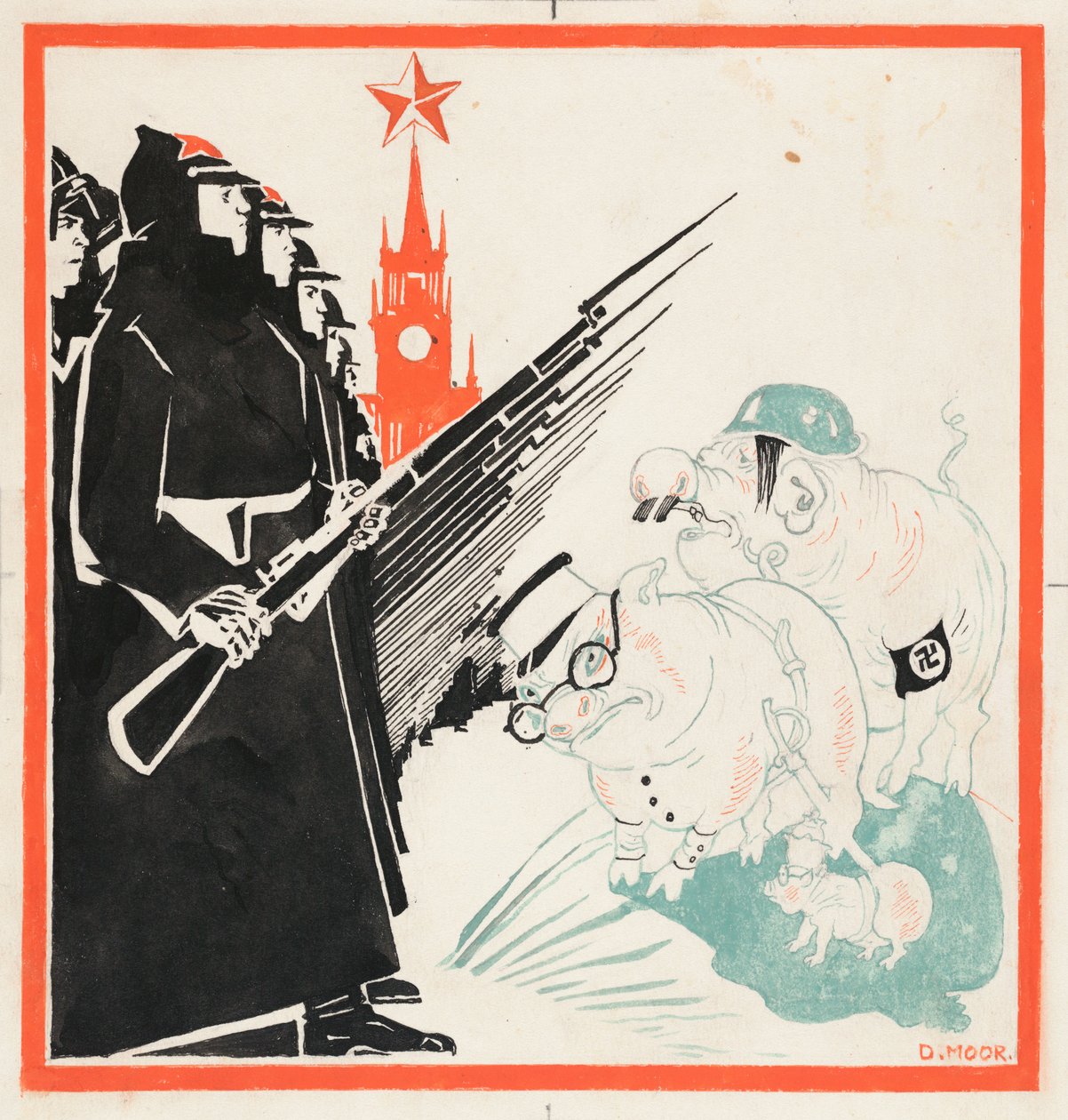 Nazisvin stoppede ved Kremls porte af den Røde Hær, 1941-1943. af Dmitri Stachievich Moor